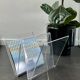 W magazine rack in plexiglass, France 1970s