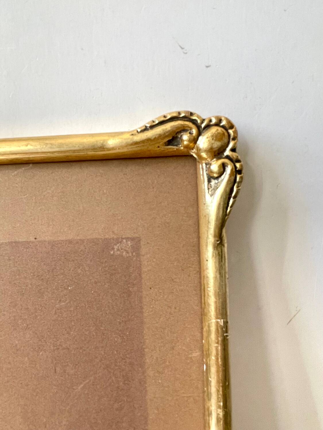 Antique gilded art nouveau  wooden frame 22 cm x 17.5 cm