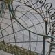 Corner shelf/plant stand in wrought iron and rattan
