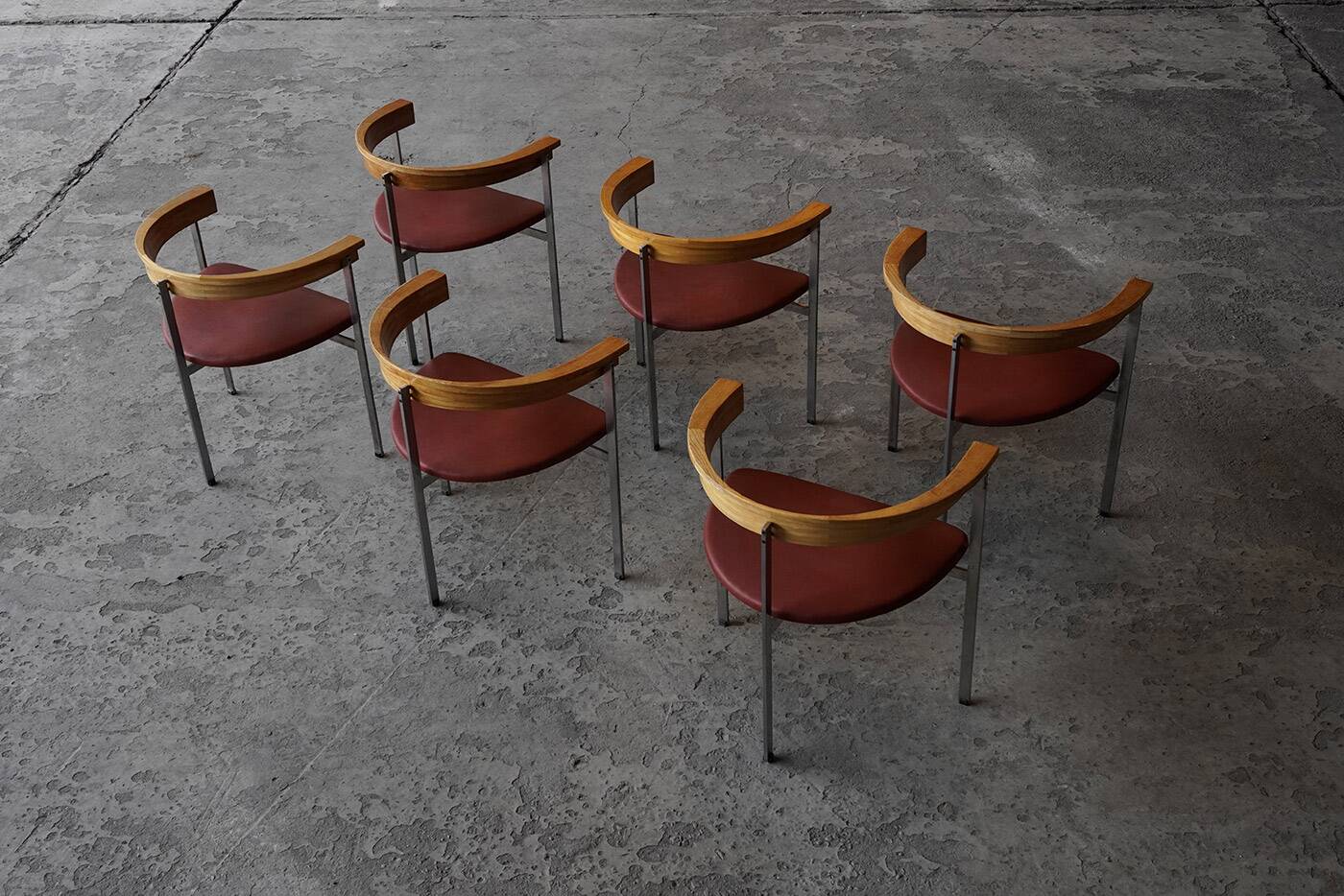 Set of 6 “PK11” chairs by Poul Kjaerholm for E. Kold Christensen, Denmark 1950s