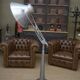 Industrial Adjustable Metal Workshop Spotlight Floor Lamp 1950