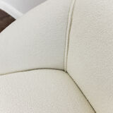 Mid century white boucle armchair 1950's