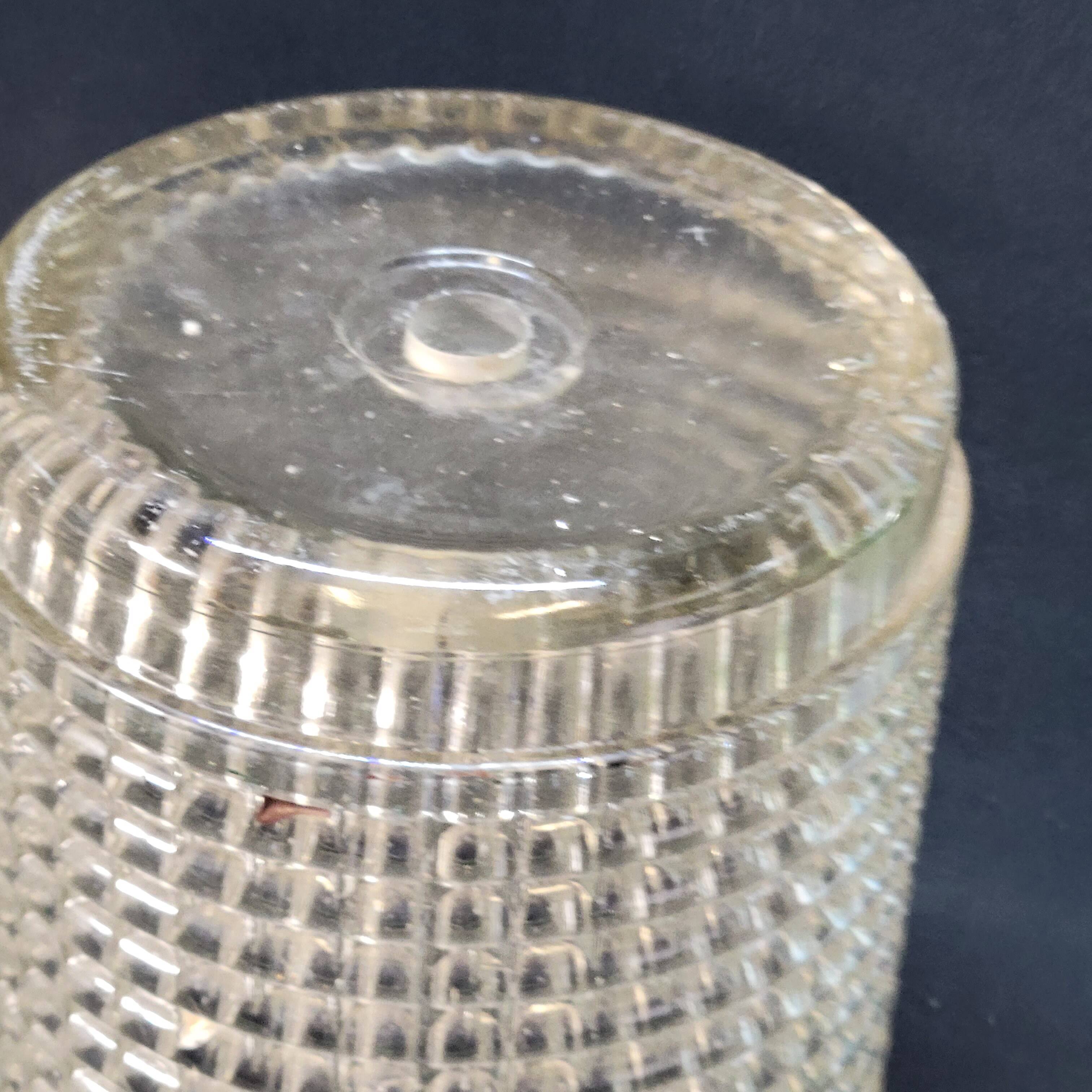 Pair of globe lampshades for wall lamp or lighting lamp in molded pressed glass