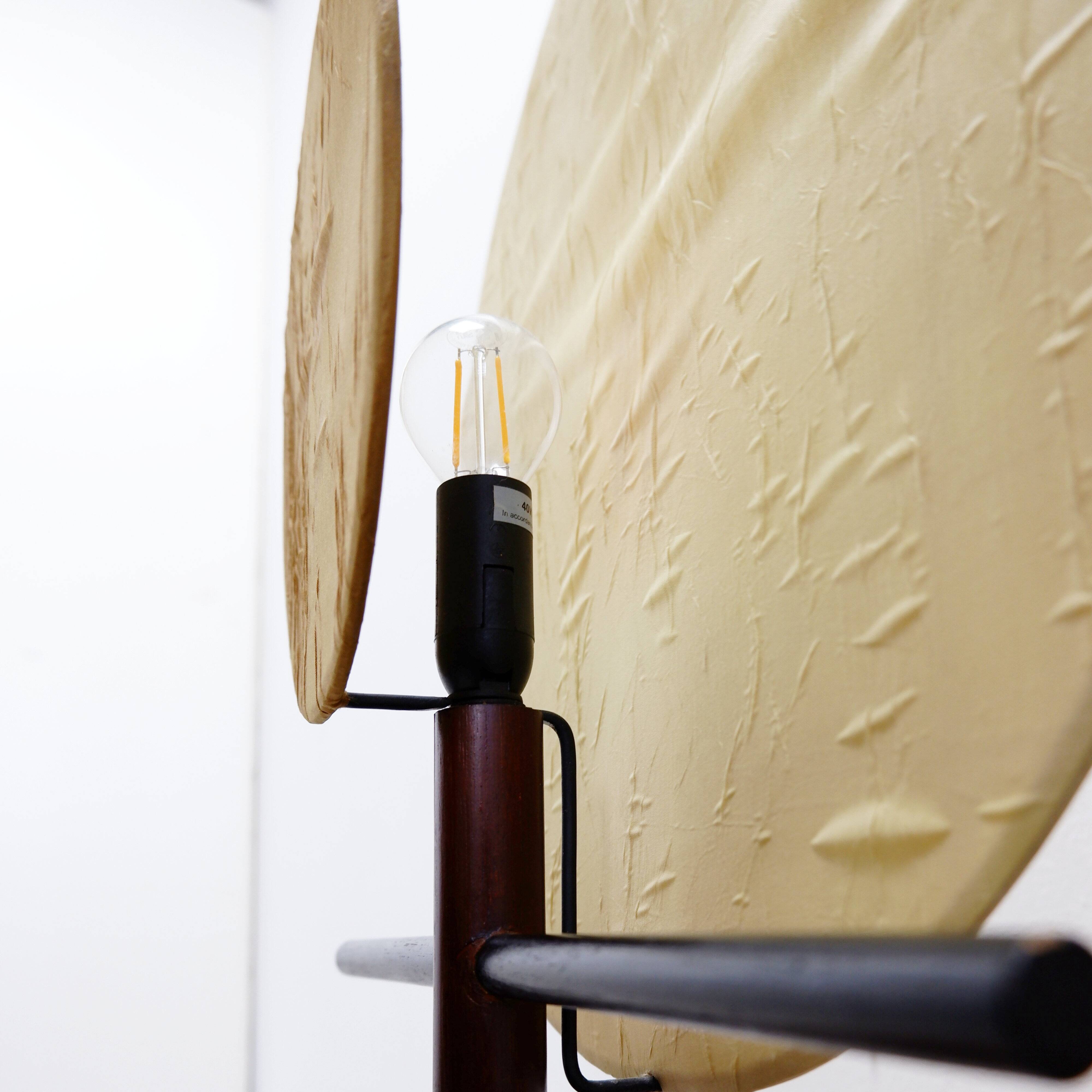 Pair of boho-style disc lamps