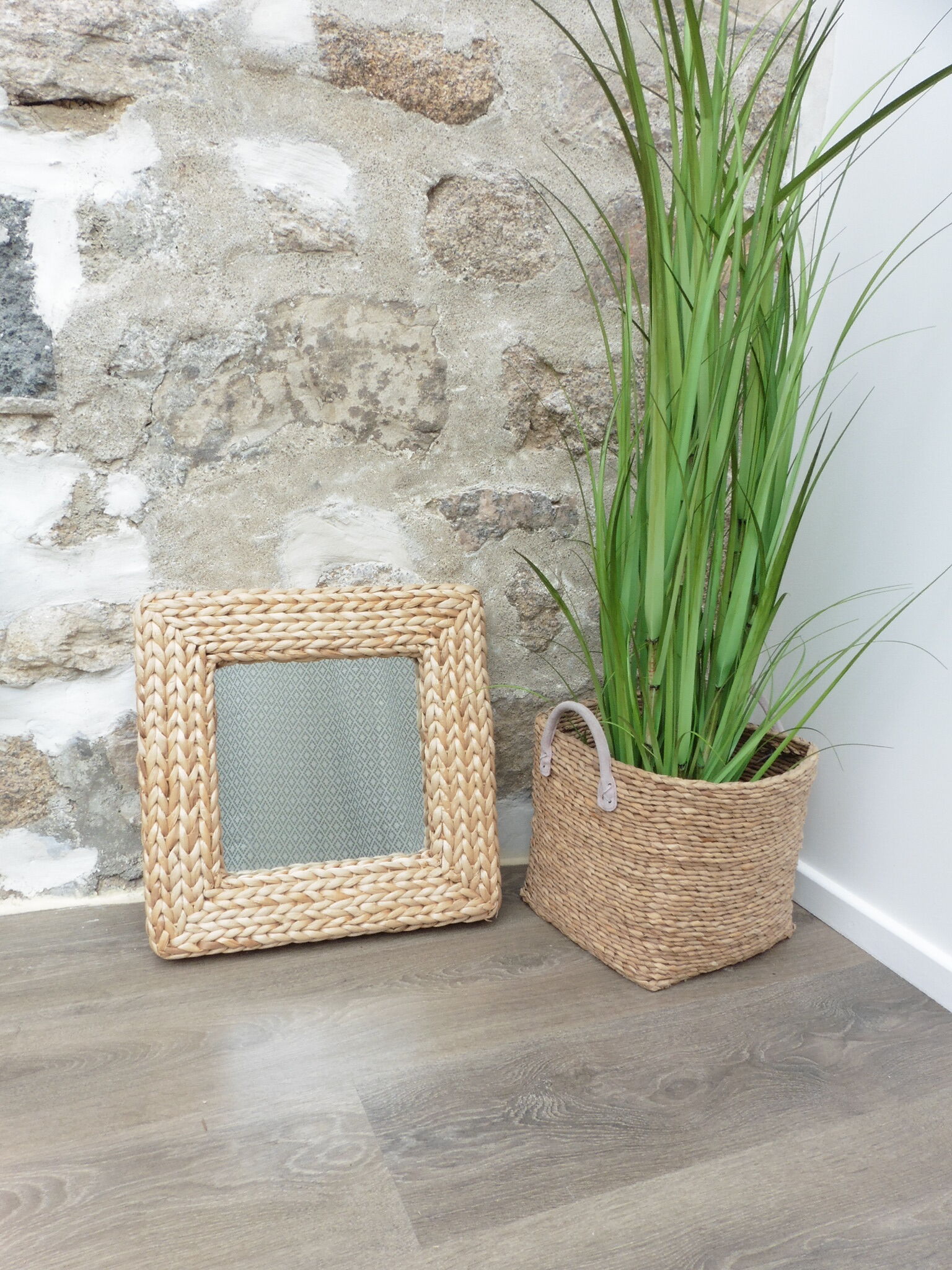 Braided ring mirror 40x40cm