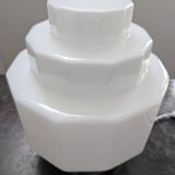 Vintage Skyscraper ceiling light, opaline glass table lamp, Bauhaus.