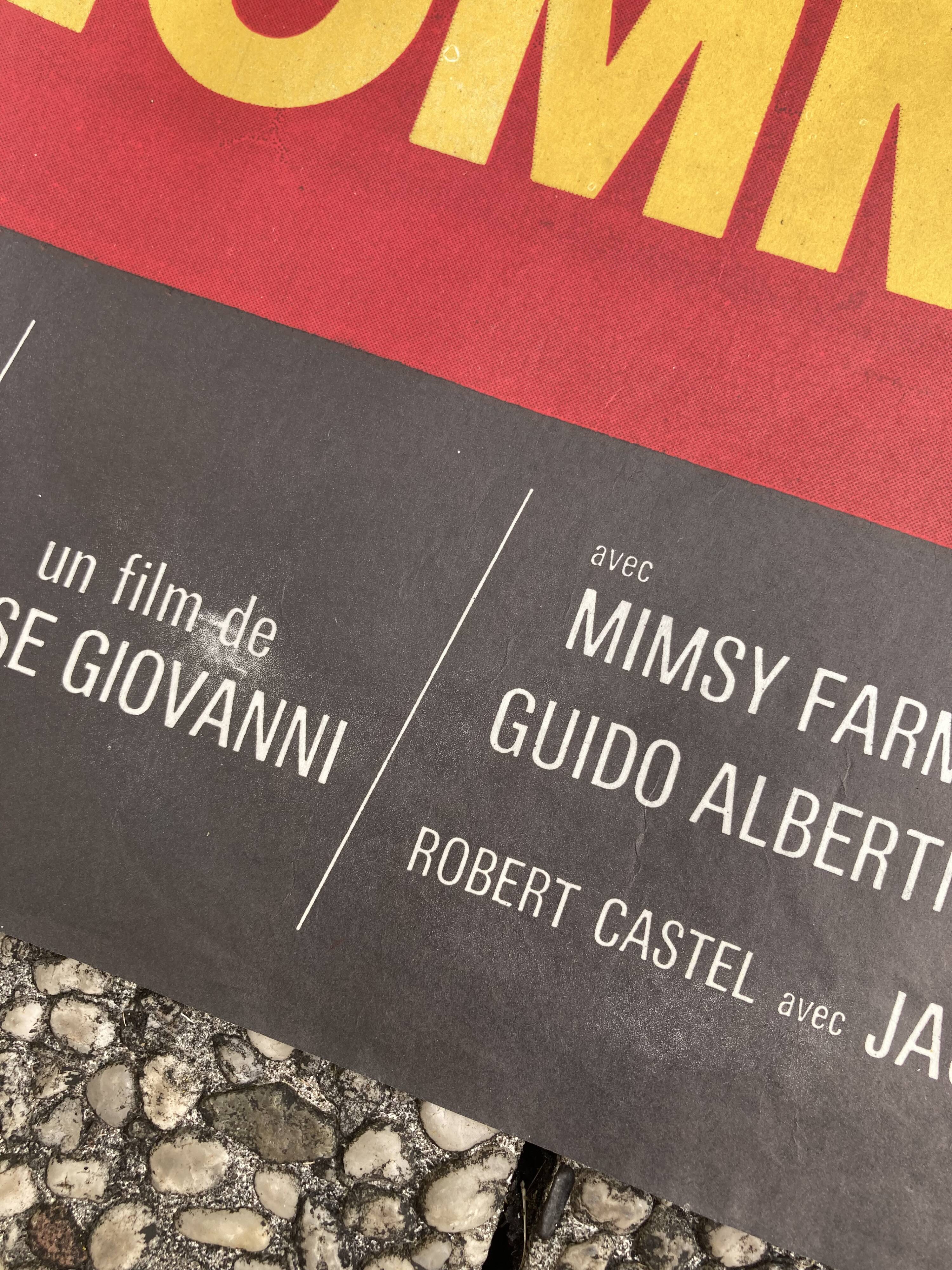 Original movie poster Two Men in the City Alain Delon Jean Gabin