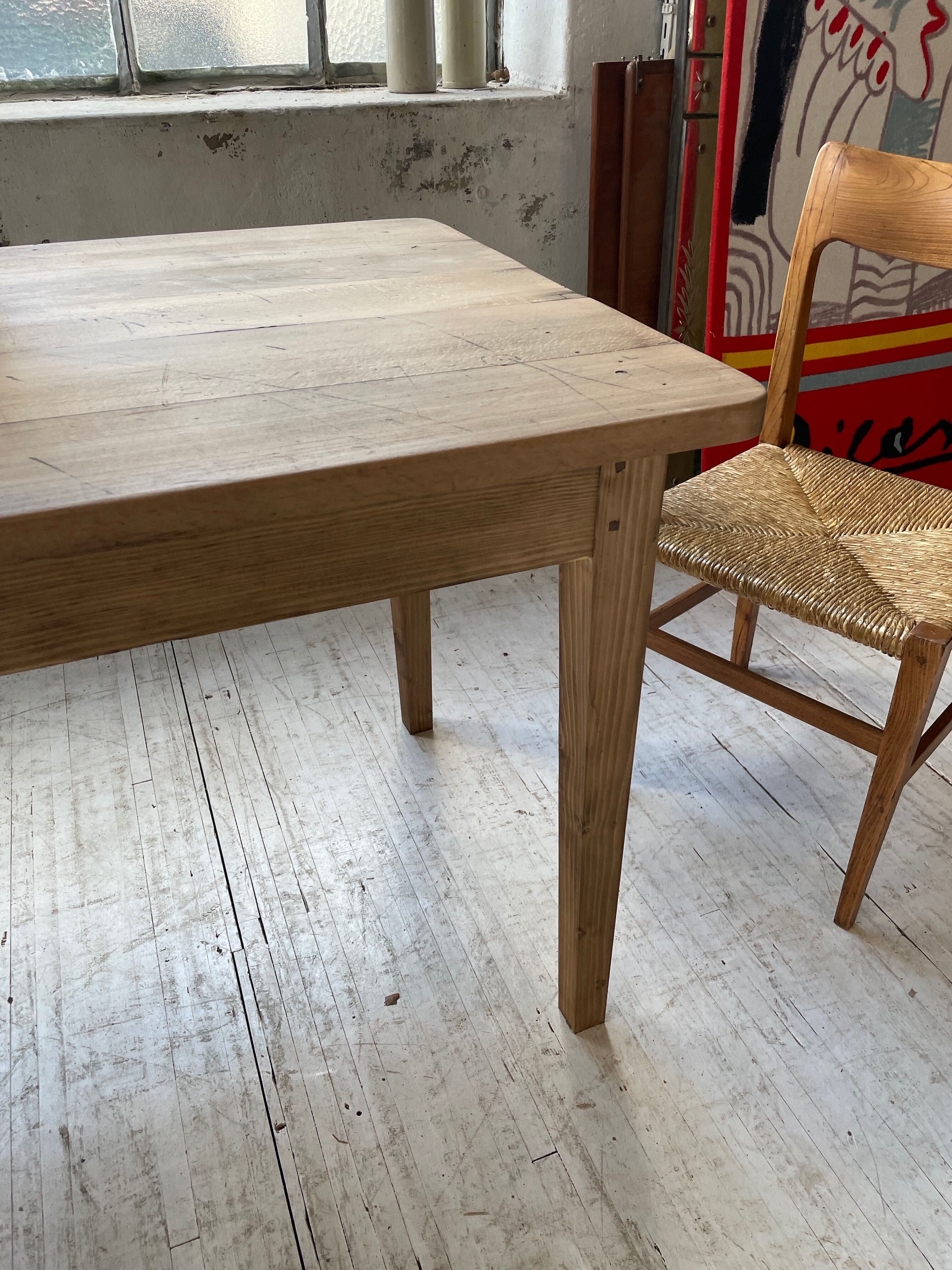 XL farmhouse table in beech and pine 3m