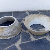 Paire de jardinières vasques années 50 fibrociment