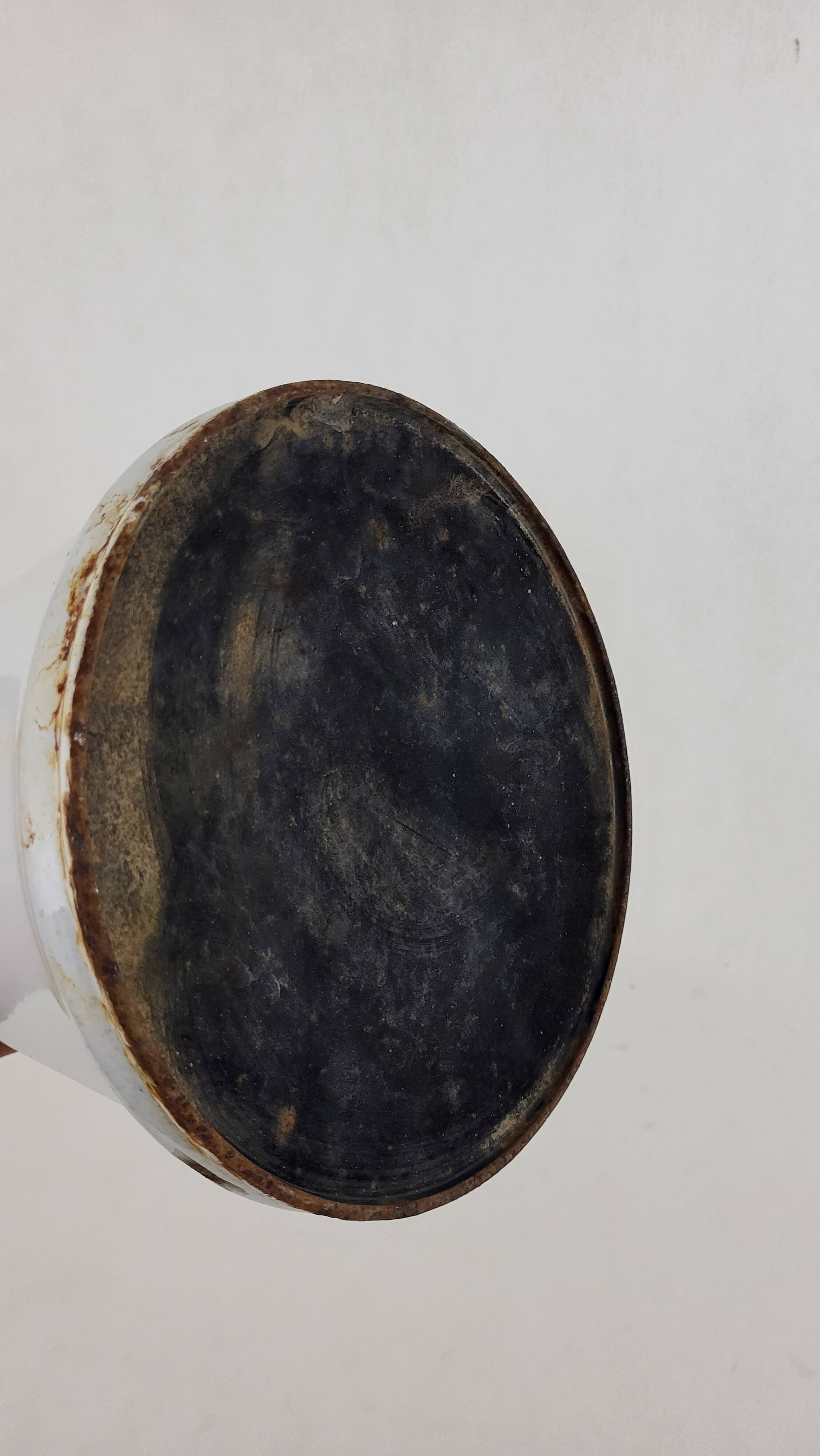 Enamelled sheet metal jug