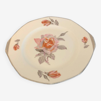 Vintage PL France porcelain dish with rose motifs