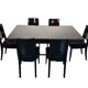 French Art Deco Expandable Dining Room Set, 1930, Set of 9