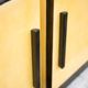 Pair of lacquered wood nightstands with brand plate, vintage bedside table, bedroom furniture