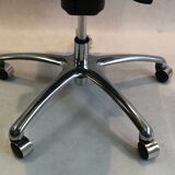 Leather and chrome office chair Luxy edition