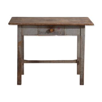 Ancienne table à tiroirs de style provençal (vers 1920)
