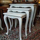 3 trundle tabs made of aged rechampi wood