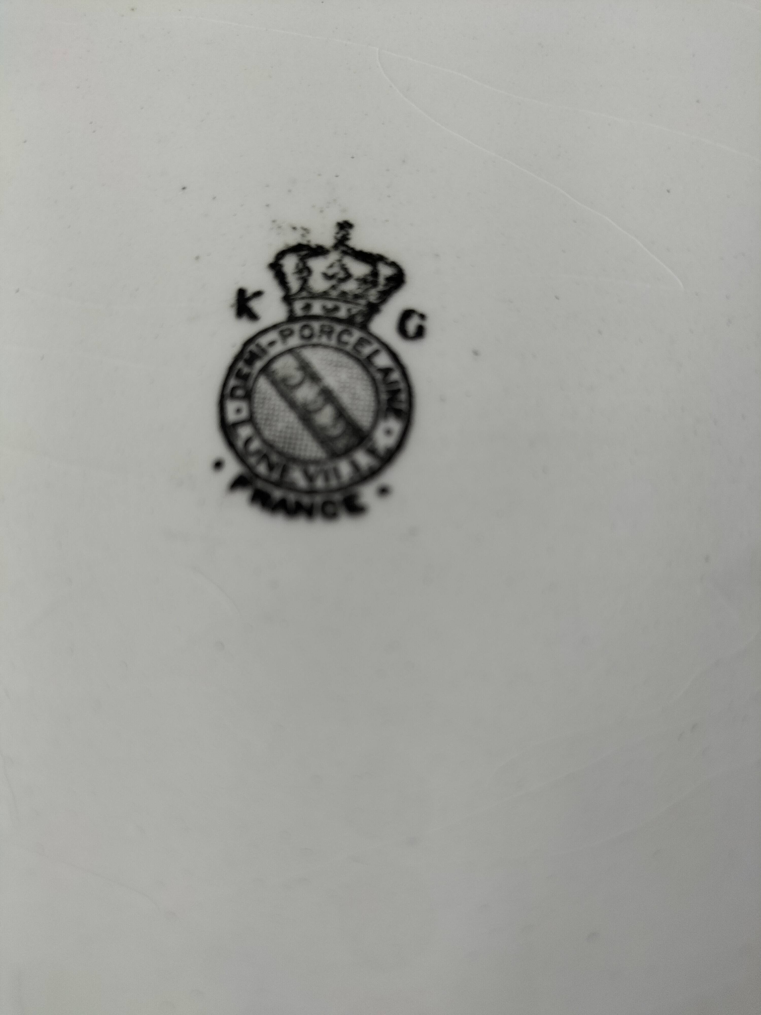 rare rectangular KG Lunéville dish from the 1900s