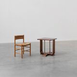 Art Deco square side table in oak veneer, France ca. 1925