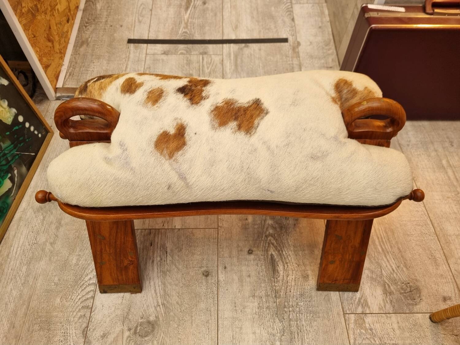 Cowhide stool from 1970