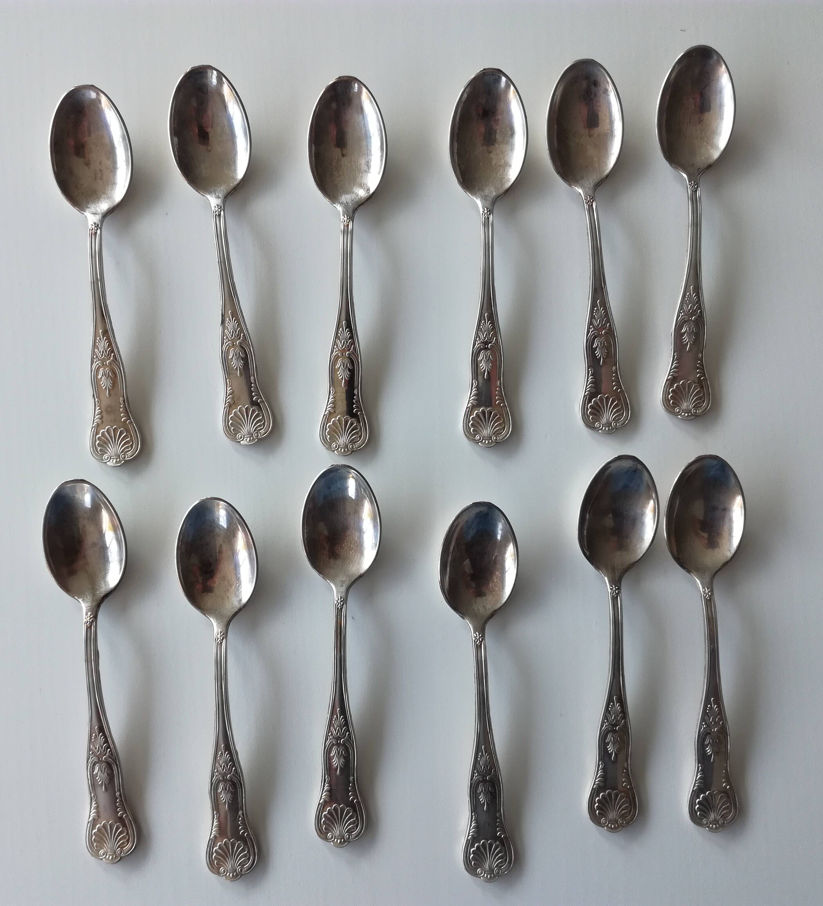Silver metal cutlery