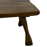 Mid-Century Organic Wooden Side Tables, circa 1960's wabi sabi brutalist