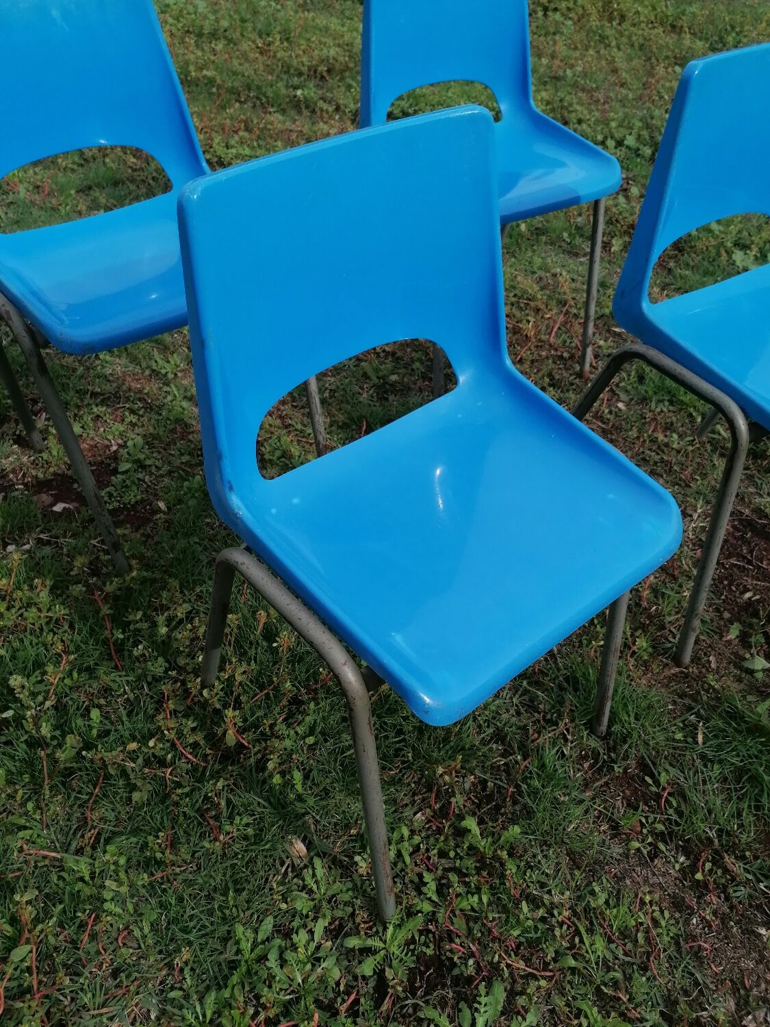 Set of 14 vintage kindergarten chairs