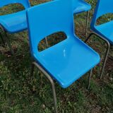 Set of 14 vintage kindergarten chairs