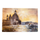Signed painting oil on canvas landscape Venice "Santa Maria" sunset