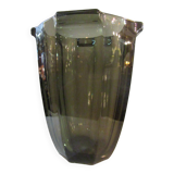 Czechoslovak vase smoke brown color