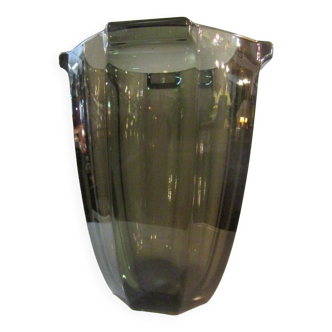 Czechoslovak vase smoke brown color