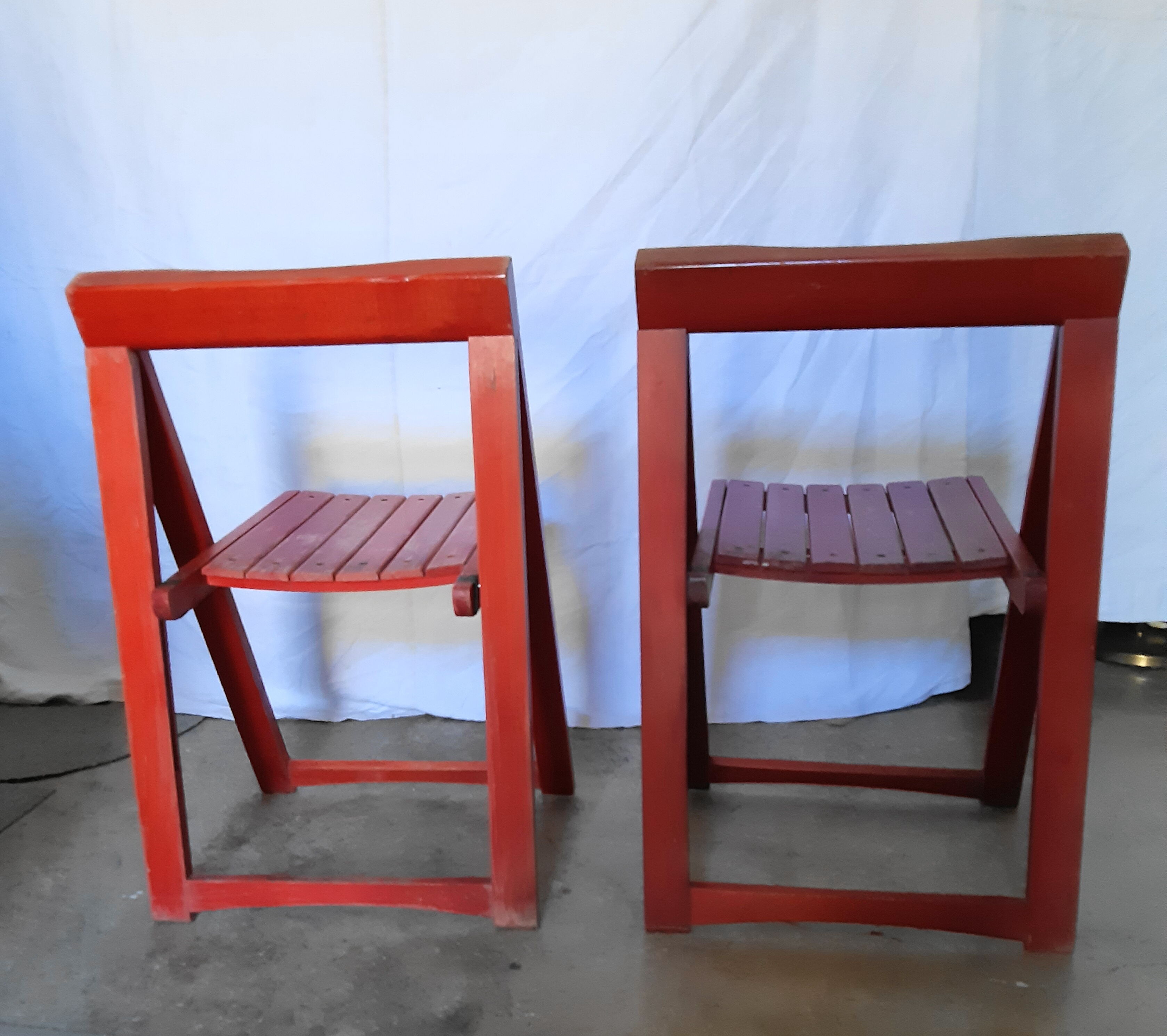 Pair of folding chairs, 60s
