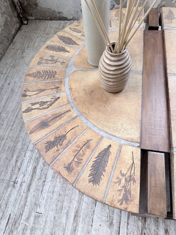 Table basse Roger Capron « grain de café »