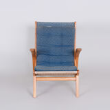 Paire de fauteuils bleus conçus par Jan Vaněk dans les années 1950. Ash.