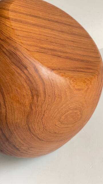 VINTAGE Solid Teak Salad Bowl