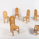 Set of 6 Swedish solid pine chairs by Sven Larsson Möbelshop