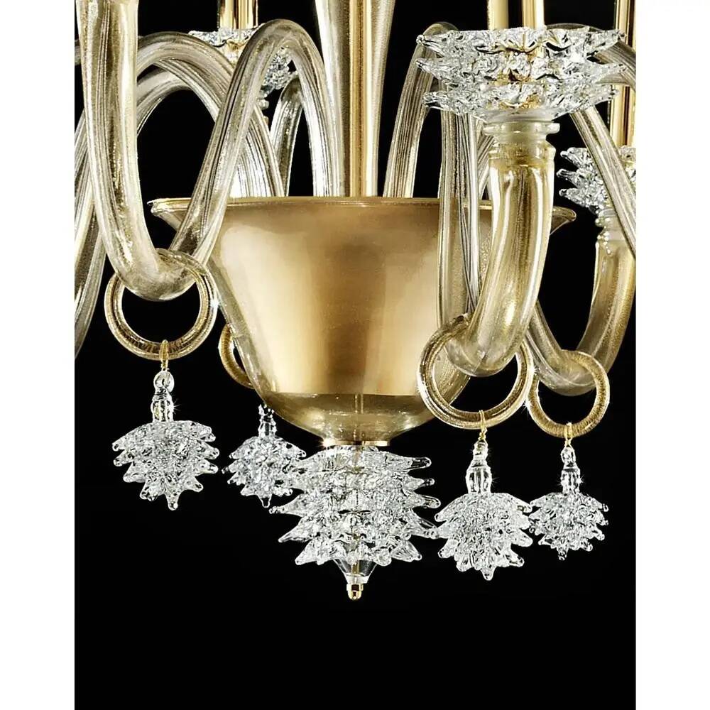 Modern Venetian Rostrato Murano Glass Chandelier by Simoeng for Simoeng