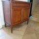 Louis XVI-style sideboard - 1 drawer - fluted legs - mahogany - solid wood