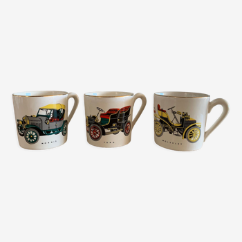 Lot 3 tasses voitures anciennes wolseley morris ford