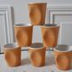 Set of 6 Orange Crumpled Espresso Coffee Cups Revol