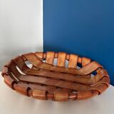 Italian woven ceramic fruit bowl, 1960