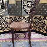 Suite of 8 bistro chairs in cannage FISCHEL