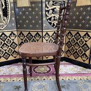 Suite of 8 bistro chairs in cannage FISCHEL