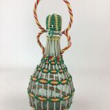 Scoubidou glass bottle