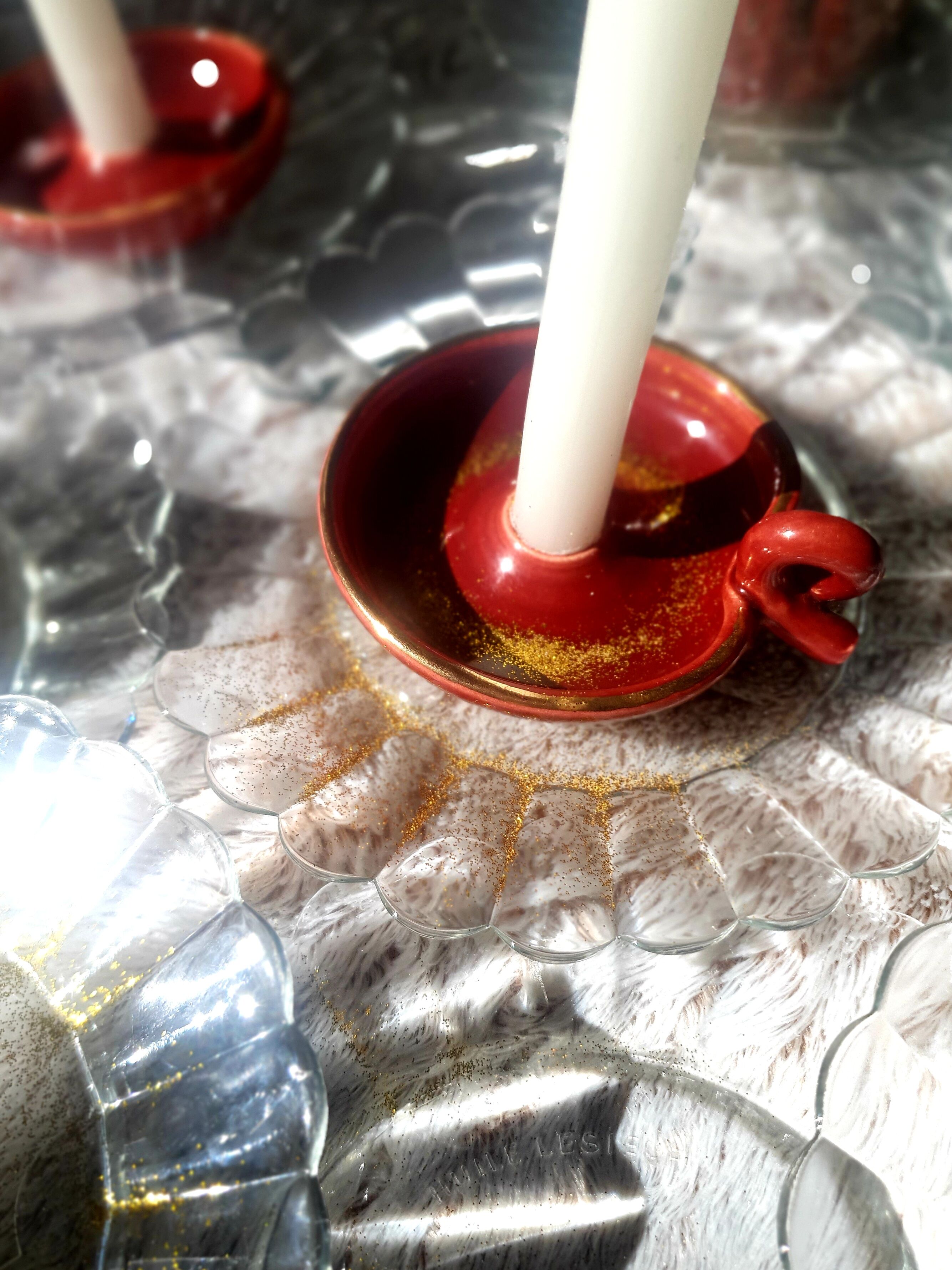 Pair of candle holders 50s