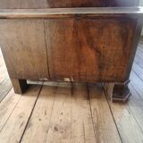 Old wardrobe Louis Philippe 2 doors 19th century 1 drawer shelves