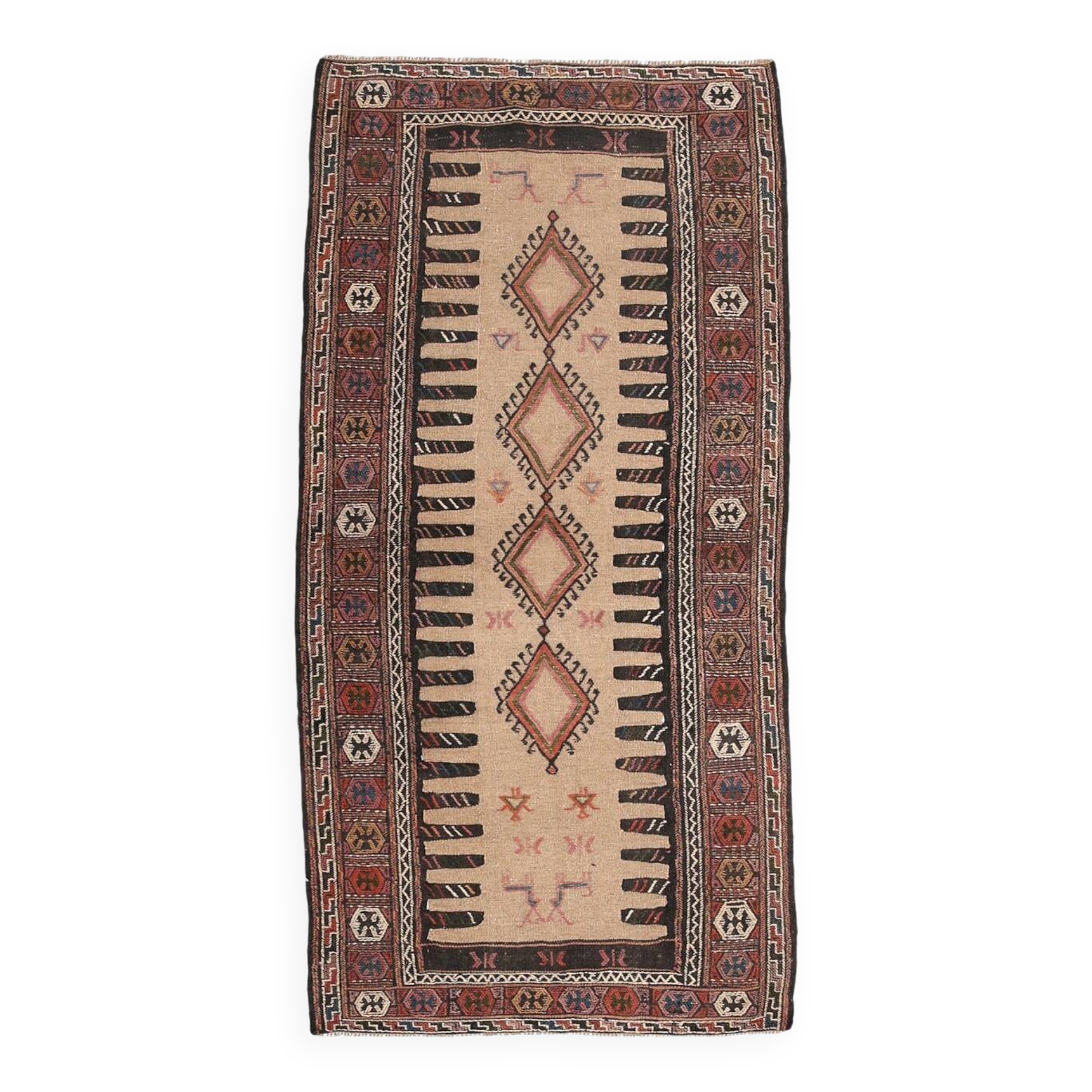3x6 Mid Century Modern Kilim Rug, 99x197Cm