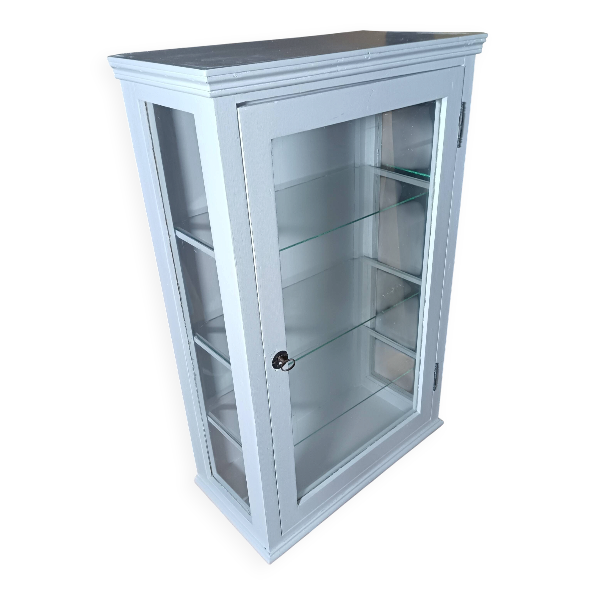 Display cabinet / Silver cabinet with 1 door from the 1950s.