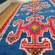 Handmade Berber Rug Blue Majorelle & Red - 112 x 200 cm