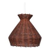 Suspension bohémienne des années soixante, abat-jour vintage tressé