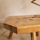 Small brutalist wooden stool